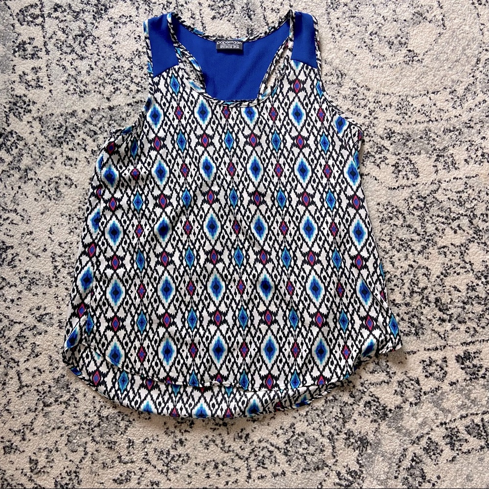 Papermoon by Stitch Fix racer back Ikat Tank - Medium